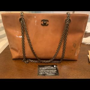 Chanel patent leather tote